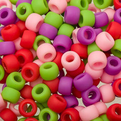 Pony Beads 1000/pk - Multi Raspberry