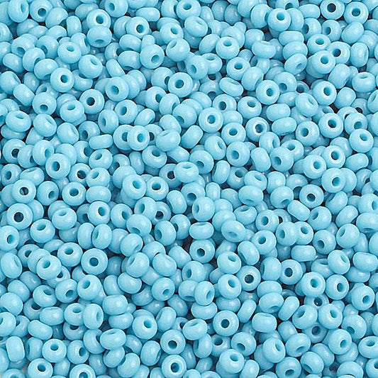 10/0 Czech Seed Beads Opaque Turquoise Blue 500g
