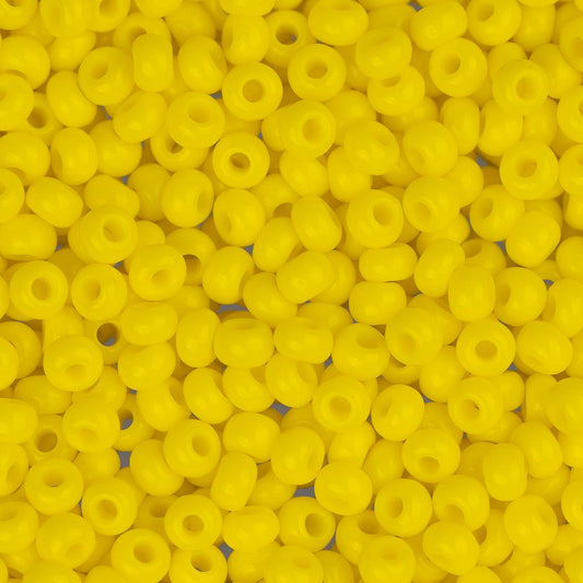 10/0 Czech Seed Beads Opaque Lemon Yellow 500g