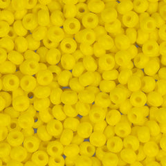 10/0 Czech Seed Beads Opaque Lemon Yellow 500g