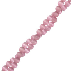 6mm Cat's Eye Beads Pink 66/Strand