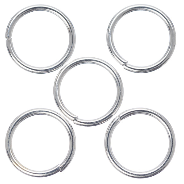12mm Silver Jump Rings 25/pk