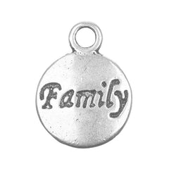 1/2" Family Metal Charm 5/pk