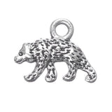 Bear Metal Charm 12x15mm 5/pk