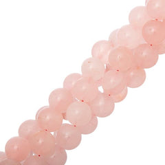 10mm Quartz Rose (Natural) Beads 15-16" Strand