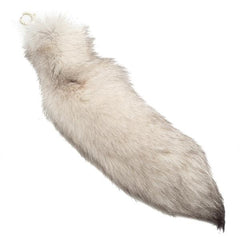 Blue Fox Fur Tail Keychain