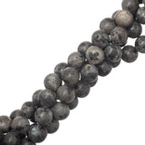 Larvikite Beads 8mm Round (Natural) 15-16" Strand