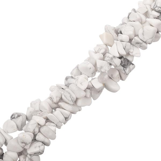 Howlite Chips 4-8mm (Natural) 31.5" Strand
