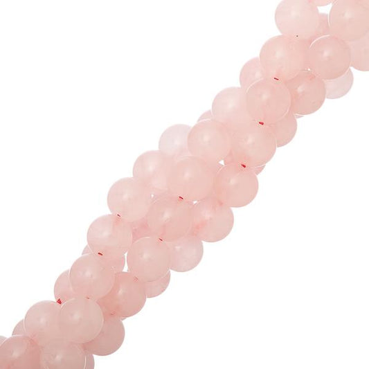 Rose Quartz Beads (Natural) 8mm Round 15-16" Strand