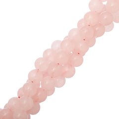 8mm Quartz Rose (Natural) Beads 15-16" Strand