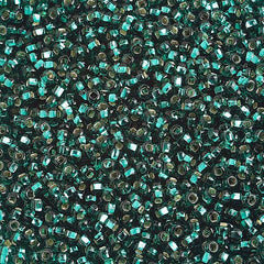 10/0 Czech Seed Beads Silver Lined Teal 500g