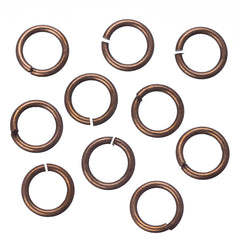 7mm Antique Copper Jump Rings 25/pk