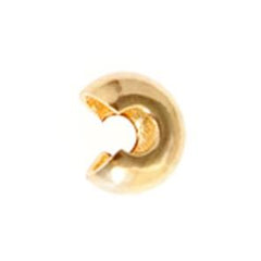 Crimp Cover 3mm Gold 100/pk