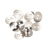 *Button Metal Oval 10x14mm Nickel 10/pk