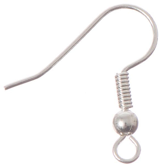 Silver Fish Hook Earrings 10/pk