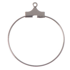 25mm Nickel Beadable Round Hoops 50/pk