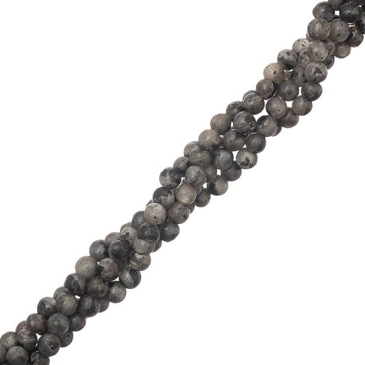 Larvikite Beads 4mm Round (Natural) 15-16" Strand