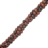 Mahogany Obsidian Beads 4mm Round (Natural) 15-16" Strand