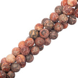 Leopard Skin Jasper Beads 8.5mm Round (Natural) 15-16" Strand