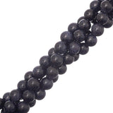 Blue Goldstone Beads 8mm Round (Synthetic) 15-16" Strand