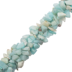 Amazonite (Natural) Bead Chips 32" Strand