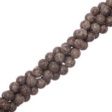 Brown Snowflake Obsidian Beads 6-6.5mm Round (Natural) 15-16" Strand