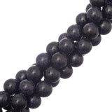 Blue Goldstone Beads 10mm Round (Synthetic) 15-16" Strand