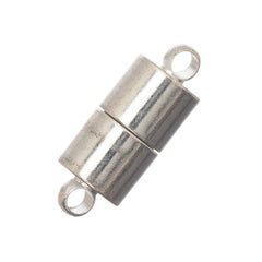 6x16mm Silver Barrel Magnetic Clasp 1/pk