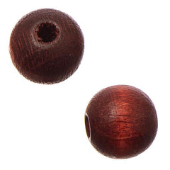 6mm Round Mahogany Wood Beads