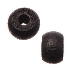 9mm Black Wood Pony Beads