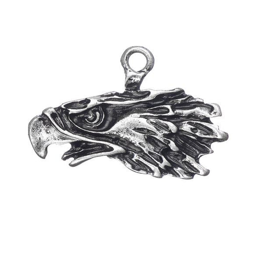 Eagle Head Metal Pendant 1/pk