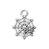 5/8" Spider / Web Metal Charm 5/pk