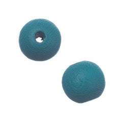 8mm Round Turquoise Colour Wood Beads 50/pk