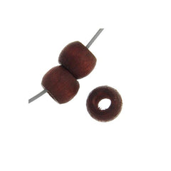 6mm Mahogany Wood Mini Pony Beads 50/pk