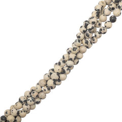 4mm Jasper Dalmation (Natural) Beads 15-16" Strand