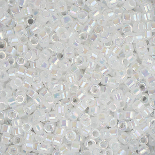 11/0 Delica Bead #0222 White Opal AB 5.2g