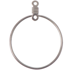 26mm Nickel Round Hoops 10/pk