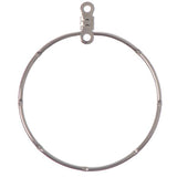 32mm Nickel Knotched Round Hoops 10/pk