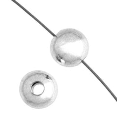 Silver Round 2.4mm Metal Bead 100/pk