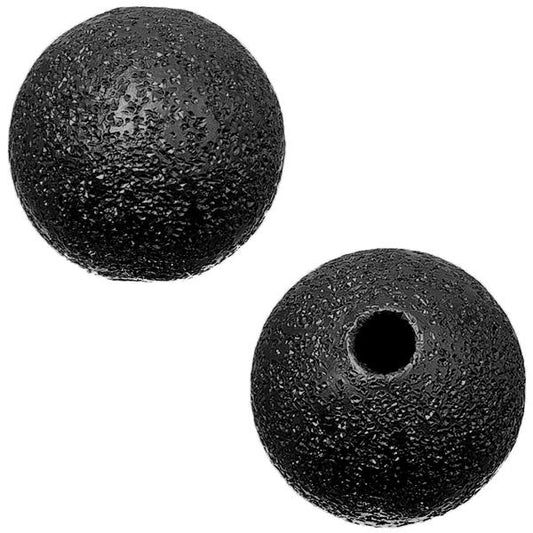 Round Stardust Beads 6mm Gunmetal 50/pk