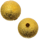 Round Stardust Beads 10mm Gold 10/pk