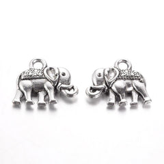 1/2" Elephant Metal Charm 5/pk