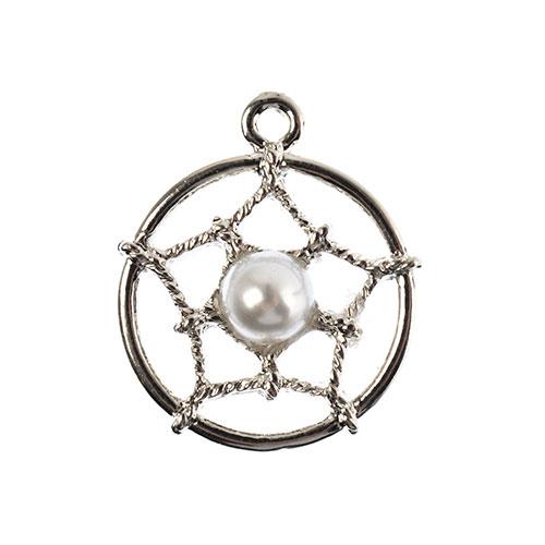 Dream Catcher Metal Pendant 24x20mm 1/pk