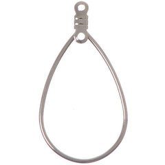 20x36mm Nickel Teardrop Hoop 10/pk