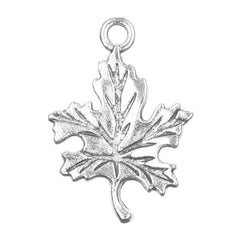 1" Maple Leaf Metal Charm 5/pk