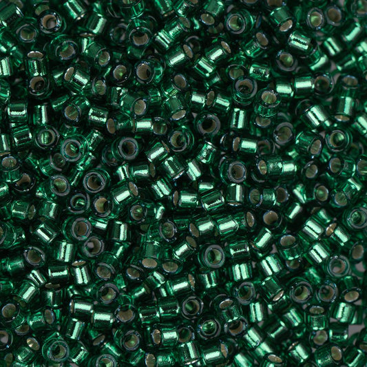 11/0 Delica Bead #0605 Silver Lined Emerald 5.2g