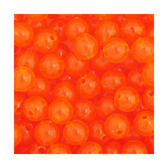 6mm Round Plastic Beads 1000/pk - Fluorescent Orange