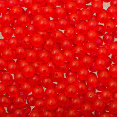 6mm Round Plastic Beads 1000/pk - Cerise