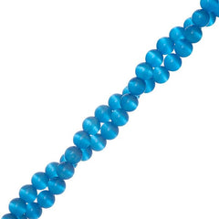 6mm Cat's Eye Turquoise 66/Strand