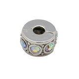 European Bead Stoppers 11mm Crystal AB 2/pk